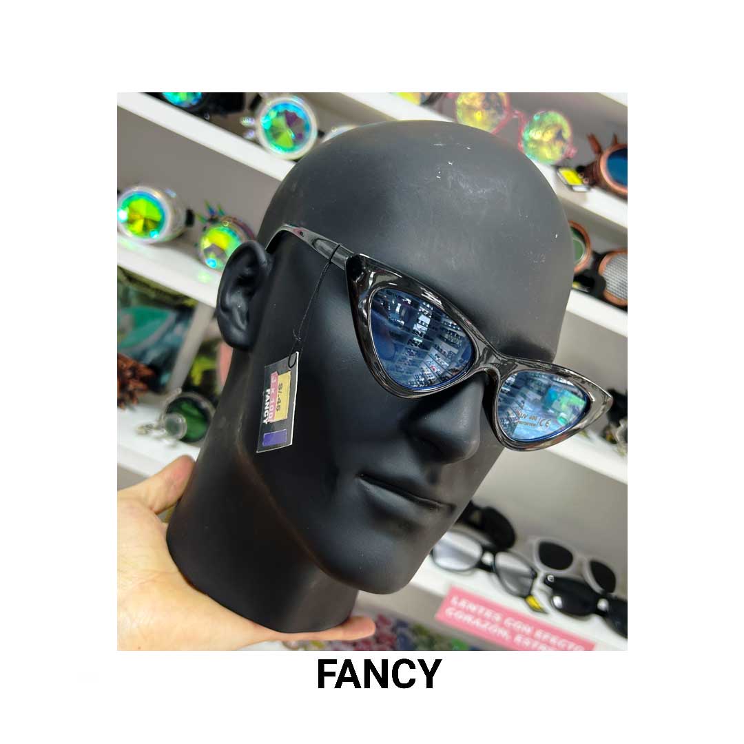 RETRO CAT EYE BLACK BLUE