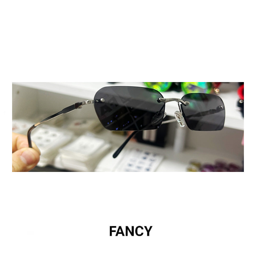 FANCY REC BLACK SILVER