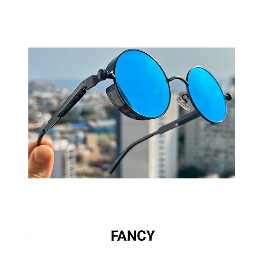 METAL BLACK BLUE MIRROR