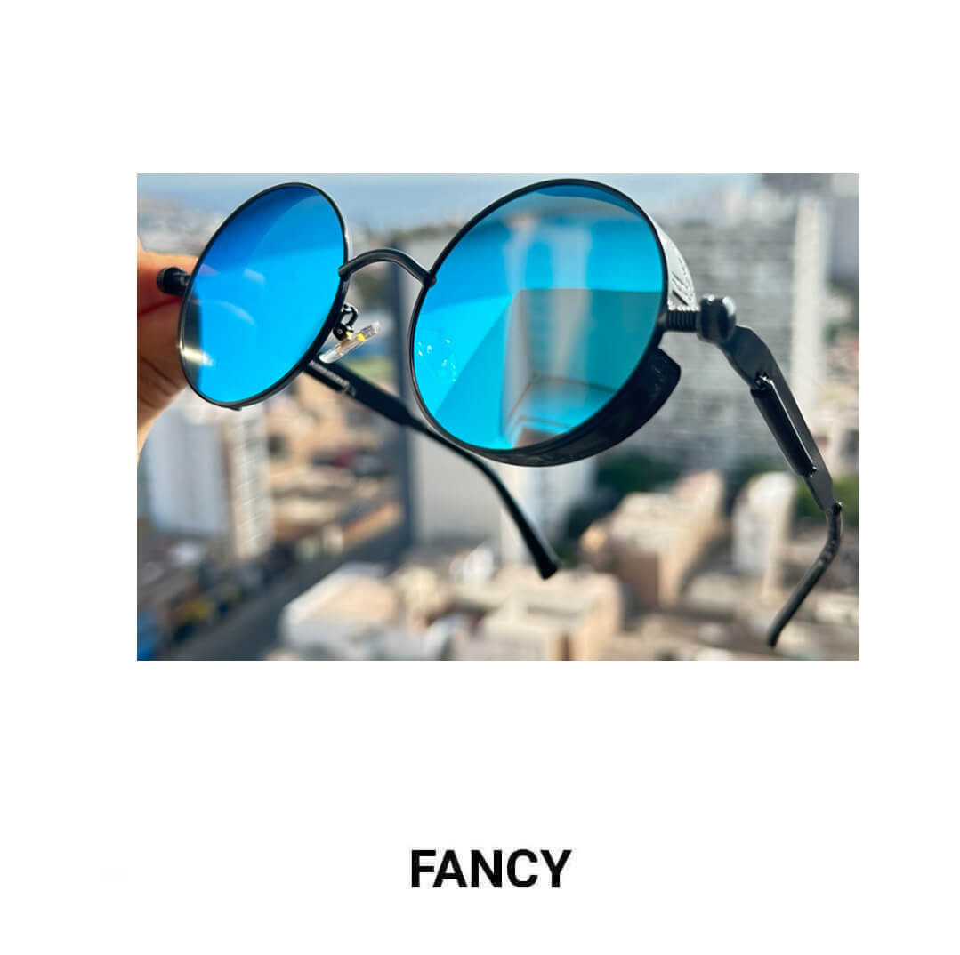 METAL BLACK BLUE MIRROR