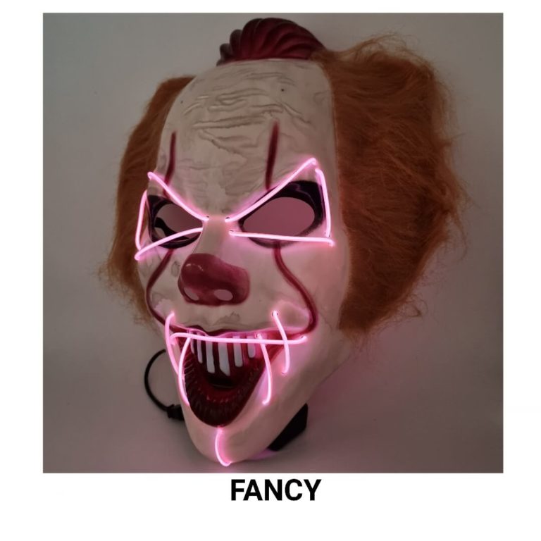 PENNYWISE LED MASK FUCSIA