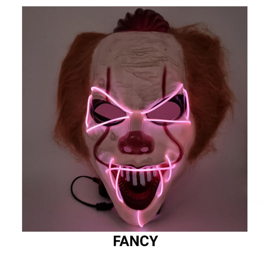 PENNYWISE LED MASK FUCSIA