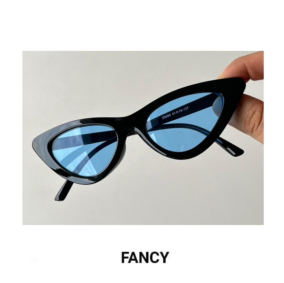 RETRO CAT EYE BLACK BLUE