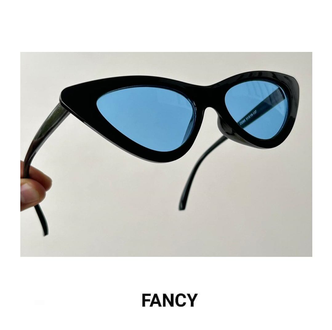 RETRO CAT EYE BLACK BLUE