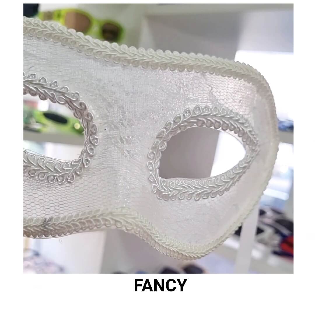 WHITE PARTY MASK